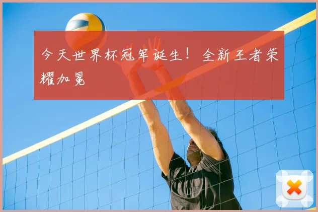 今天世界杯冠军诞生！全新王者荣耀加冕